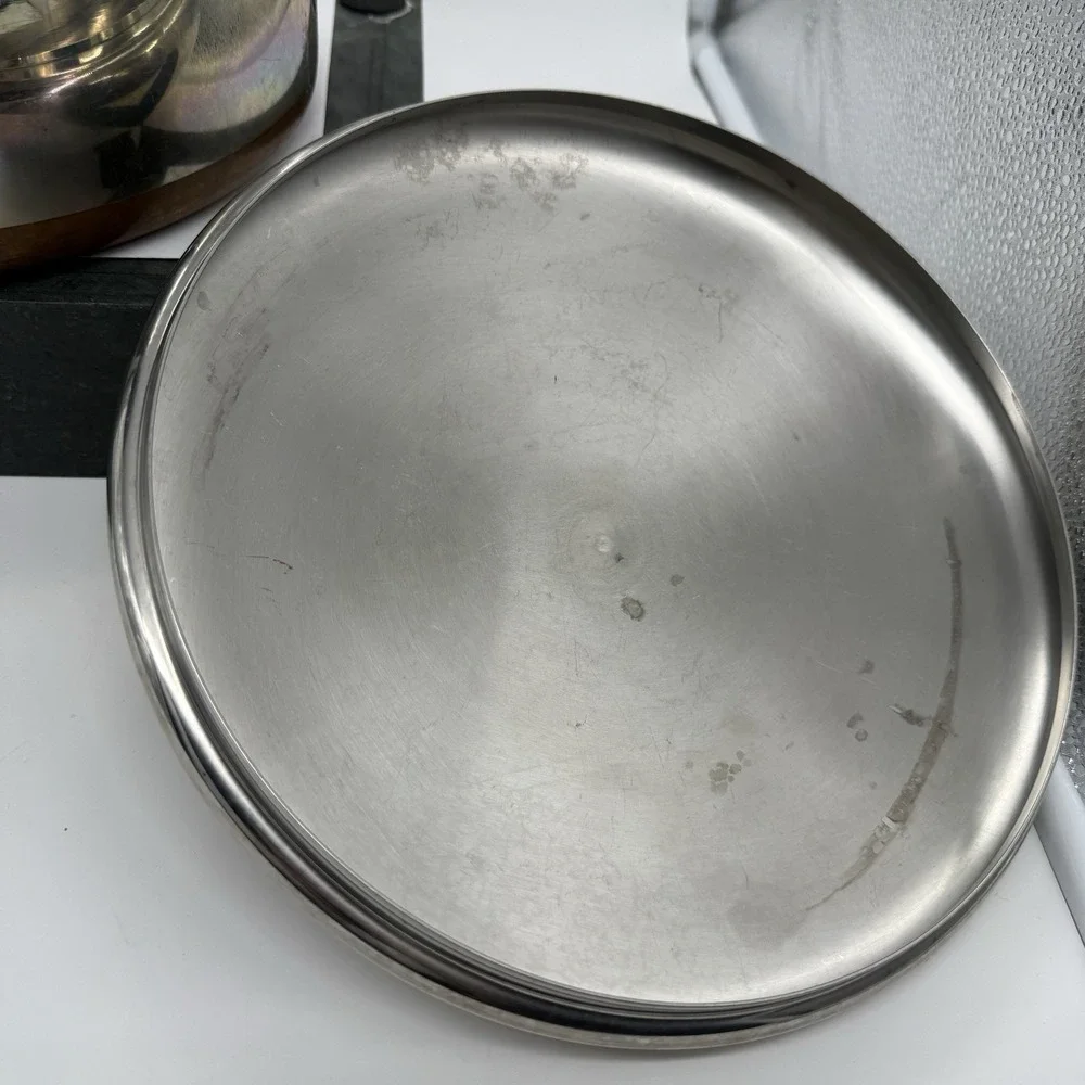 Vintage Revere Ware Copper Bottom Stock Pot w/ Lid USA Clinton IL Large 6 Qt
